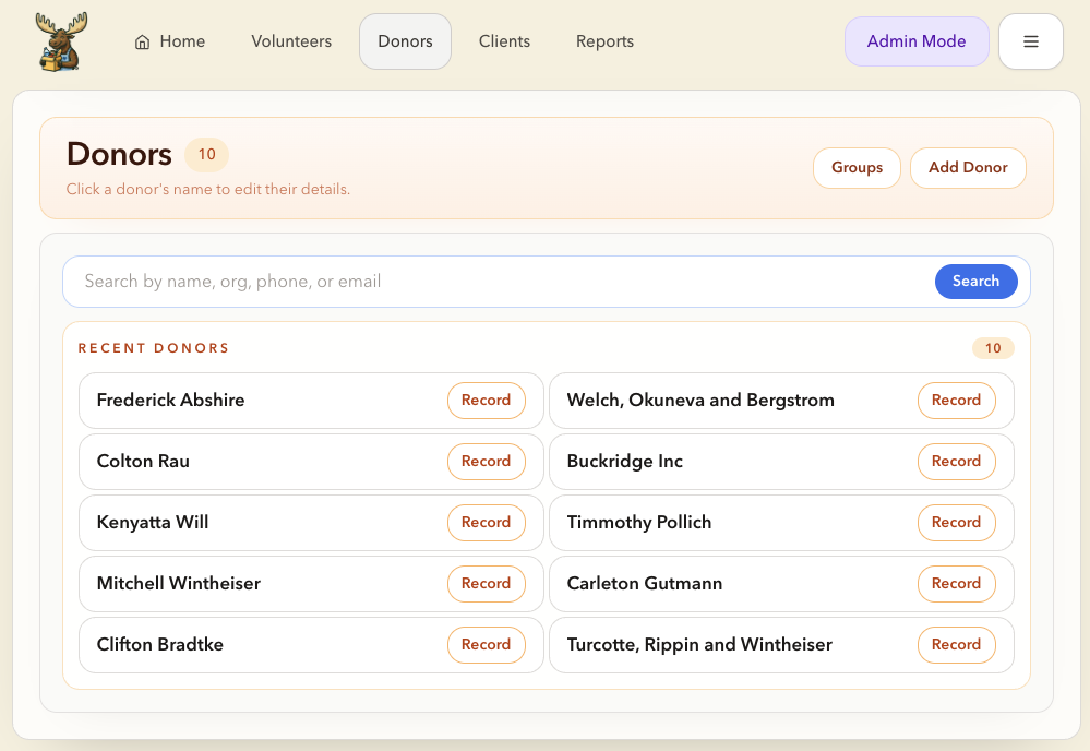Donor and donation management